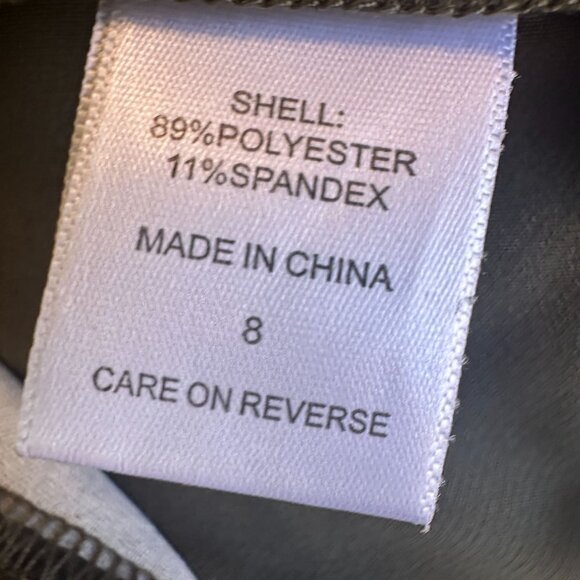 NY&C Size 8 Olive Green Pencil Knee Length Skirt With Belt & Pockets - Picture 10 of 13